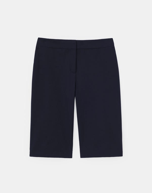 lafayette148 Technical Stretch Cotton Twill Manhattan Bermuda Short