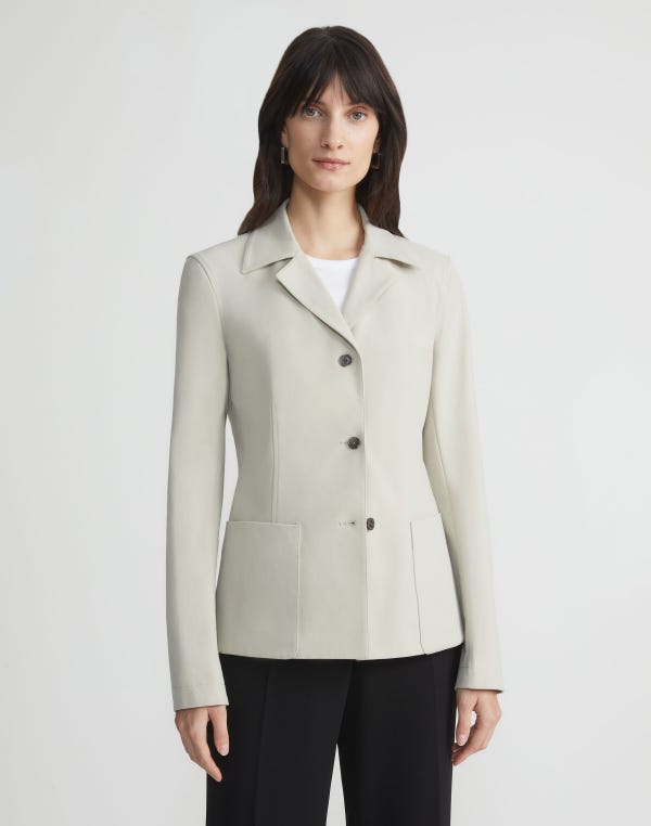 Lafayette148 Techno Stretch Twill Patch Pocket Blazer