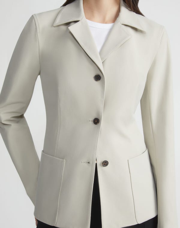 Lafayette148 Techno Stretch Twill Patch Pocket Blazer