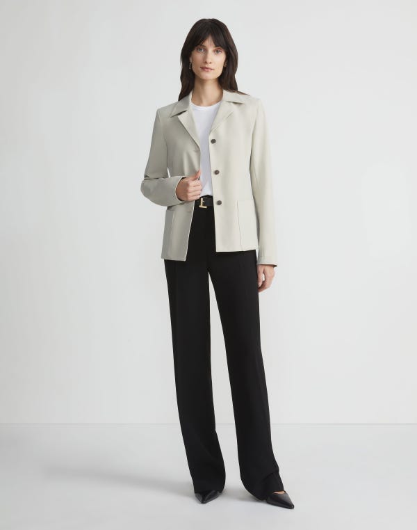 Lafayette148 Techno Stretch Twill Patch Pocket Blazer