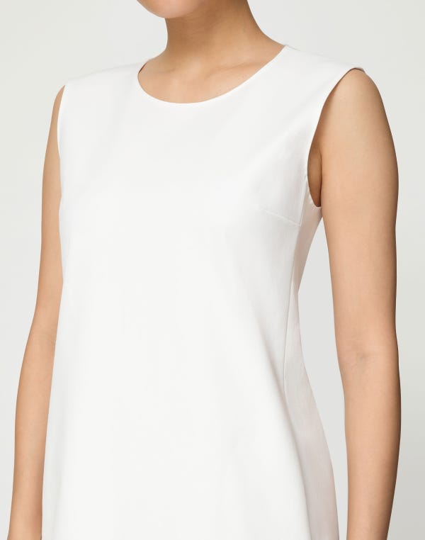 Lafayette148 Techno Stretch Twill Sleeveless Shift Dress
