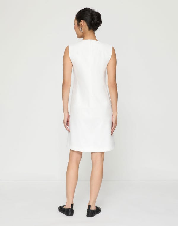 Lafayette148 Techno Stretch Twill Sleeveless Shift Dress