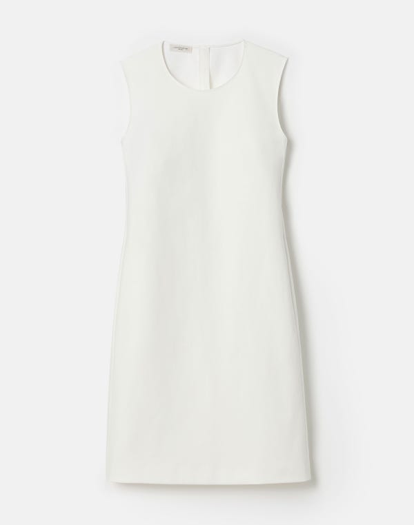 lafayette148 Techno Stretch Twill Sleeveless Shift Dress