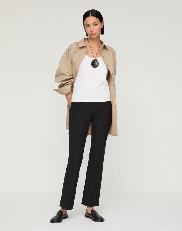 Lafayette148 Techno Stretch Twill Vesey Flared Ankle Pant