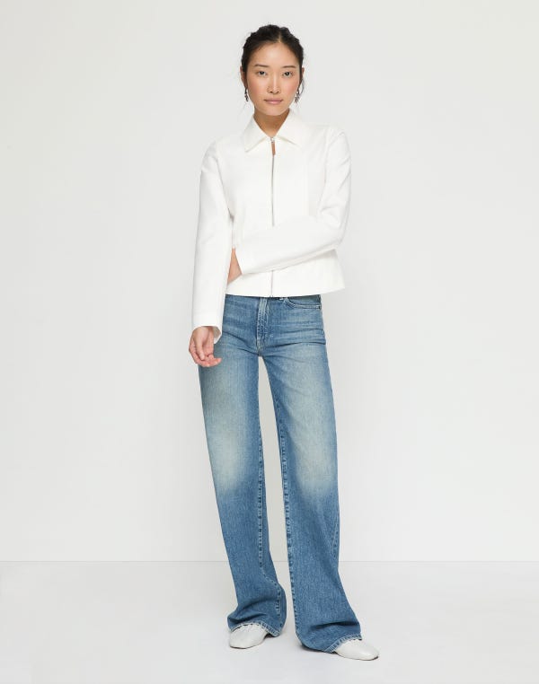 Lafayette148 Techno Stretch Twill Zip Tailored Jacket