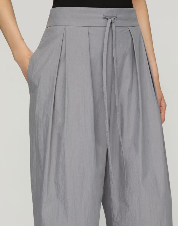 Lafayette148 Travel Cotton Dean Wide Leg Ankle Pant
