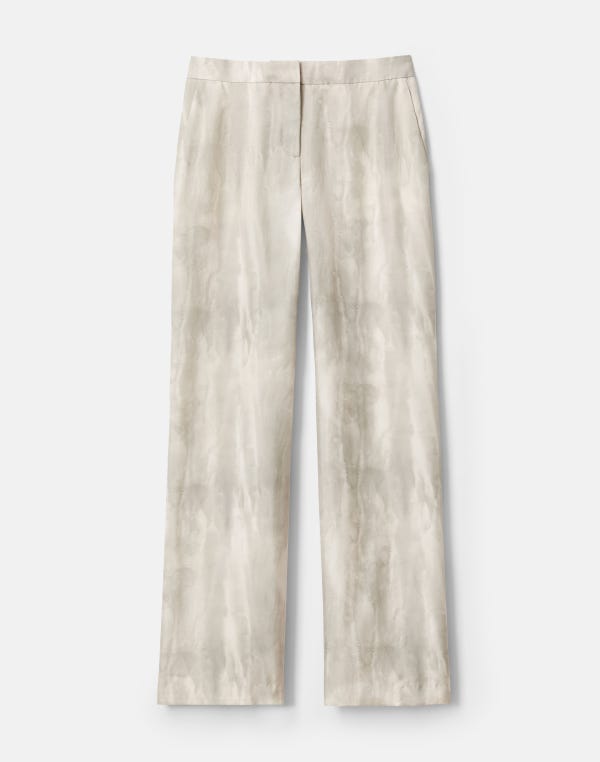 lafayette148 Washed Glaze Print Silk Twill Sullivan Pant