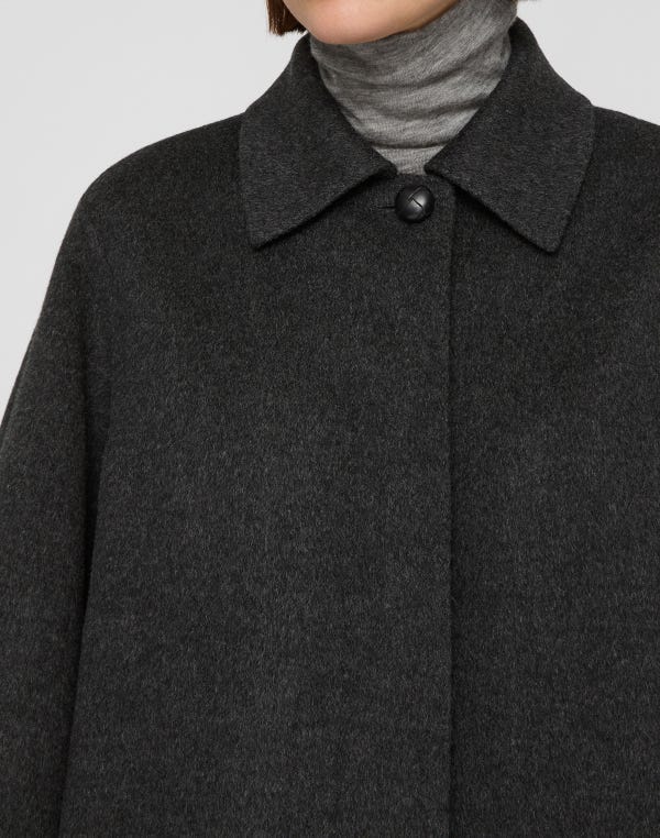 Lafayette148 Wool-Cashmere Double Face Cropped Jacket