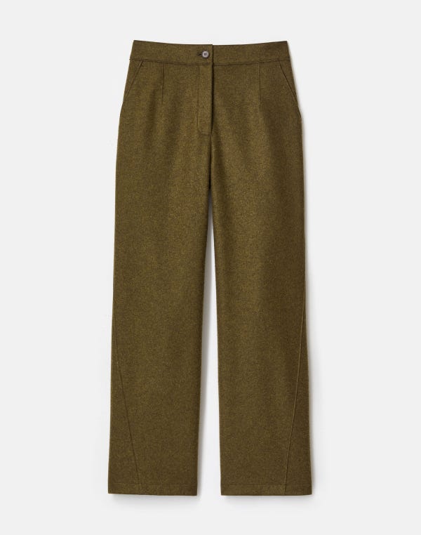 lafayette148 Wool-Cashmere Double Face Jersey Downing Barrel Leg Ankle Pant