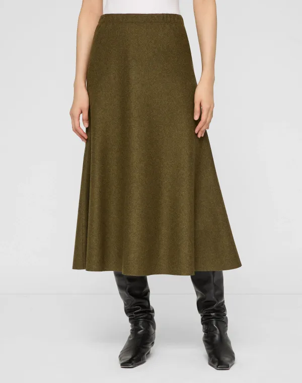 Lafayette148 Wool-Cashmere Double Face Jersey Reversible Skirt