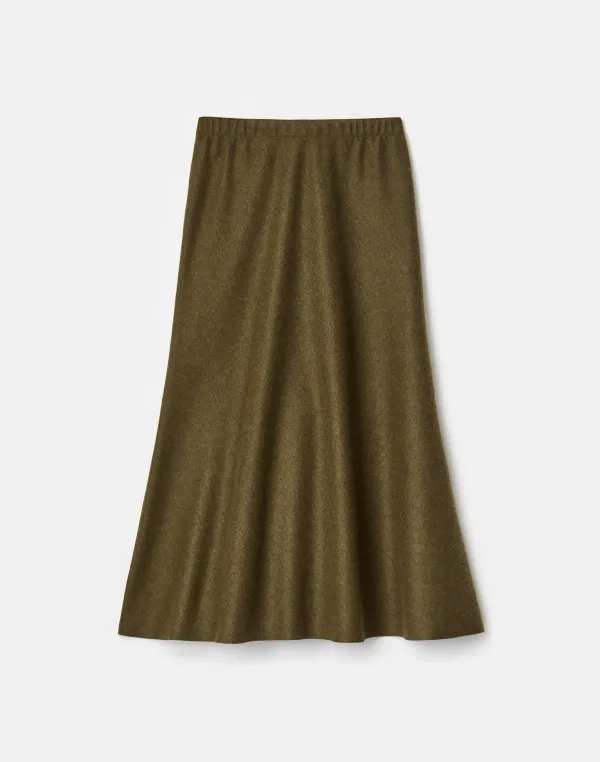 lafayette148 Wool-Cashmere Double Face Jersey Reversible Skirt