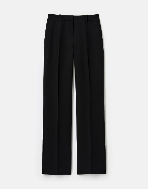lafayette148 Wool-Silk Crepe Gates Tuxedo Stripe Pant