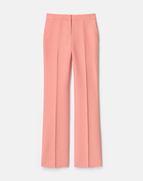 lafayette148 Wool-Silk Crepe Saint Marks Flared Pant