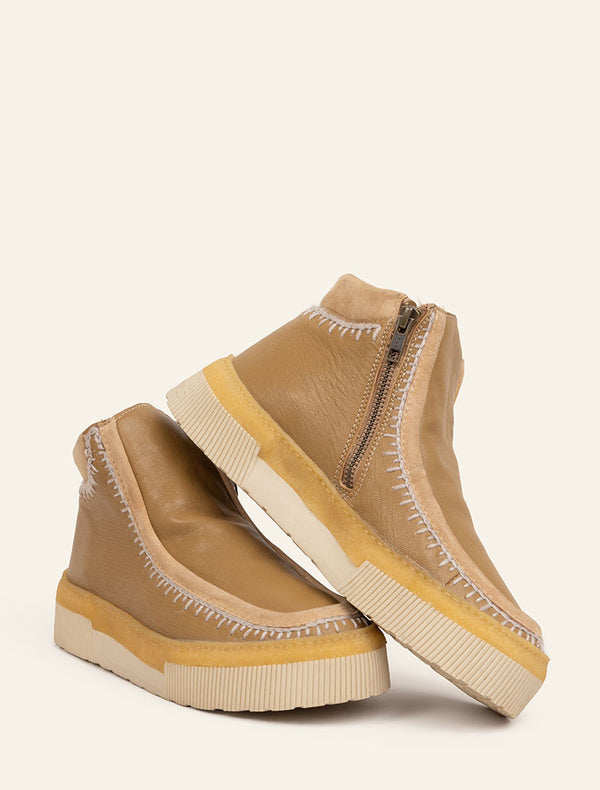 Laidbacklondon Erowan 6.0. Ankle Boot Butterscotch Leather Wheat