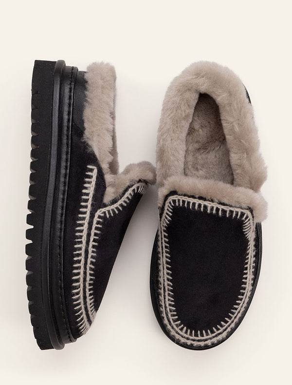 Laidbacklondon Jun 4.0. Slippers Black Suede Light Grey