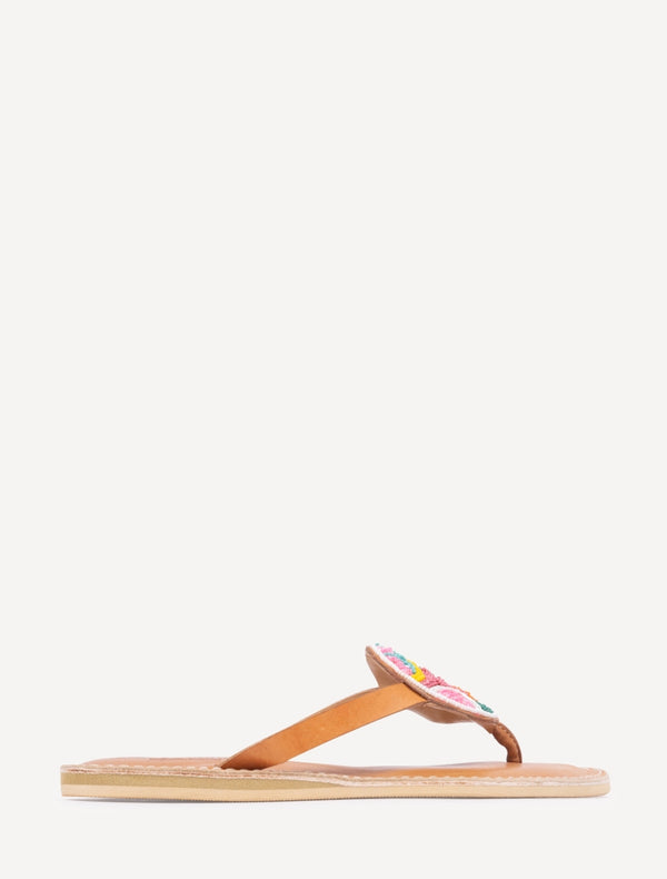 Laidbacklondon Bao Flat Leather Sandal Multi