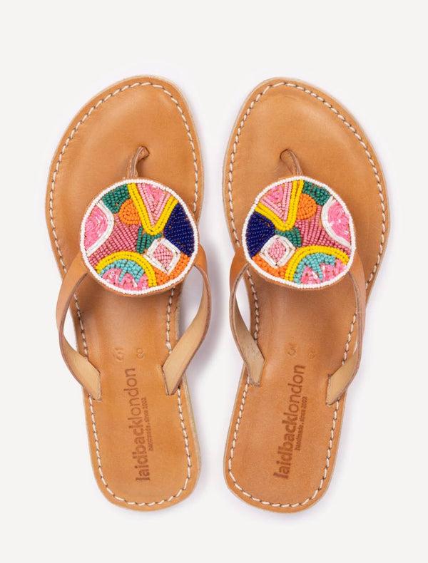 laidbacklondon Bao Flat Leather Sandal Multi