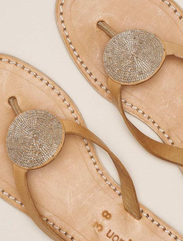 Laidbacklondon Doli Flat Light Brown Silver