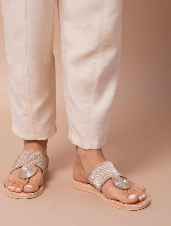 laidbacklondon Heron LP Leather Sandal Silver