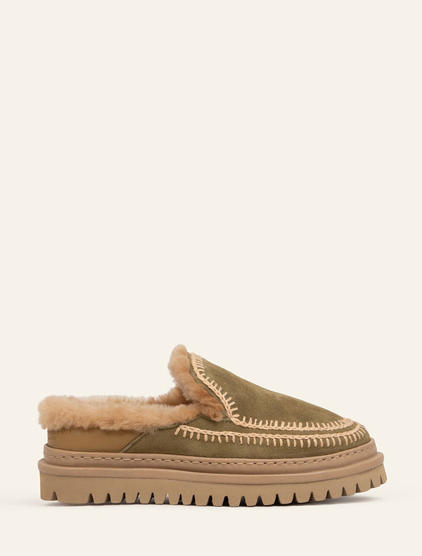 laidbacklondon Jun 4.0. Slippers Fern Suede Beige
