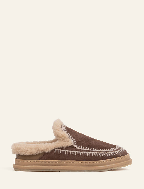 laidbacklondon Jun 4.1. Slippers Choc Suede Wheat