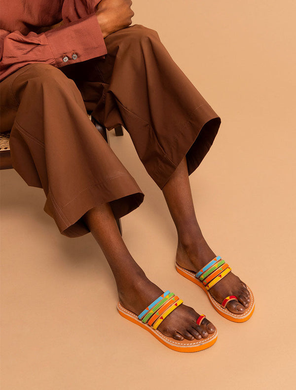 laidbacklondon Kamba SSO Leather Sandal Tribal