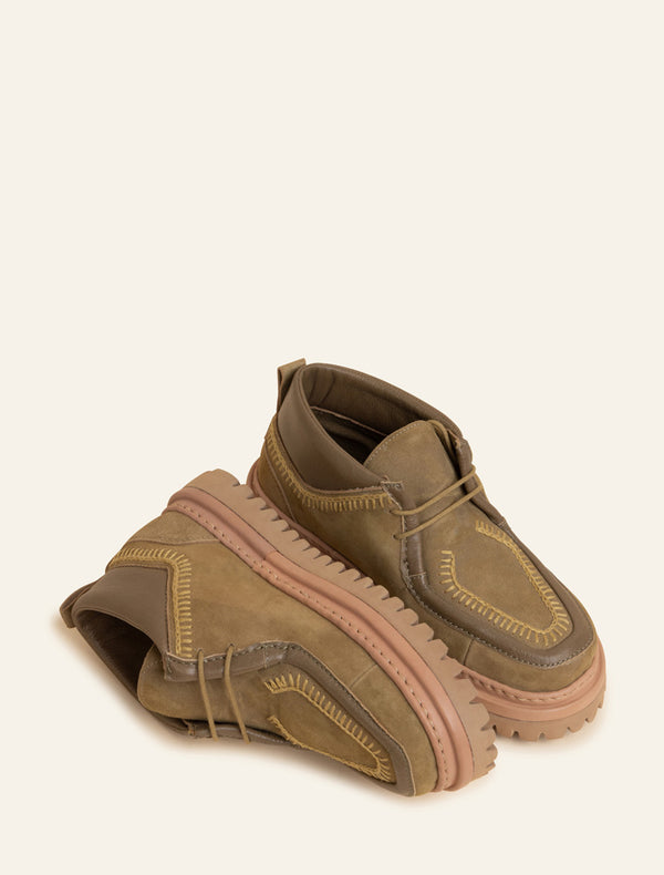 Laidbacklondon Luca EVA Boots Otter Suede Latte