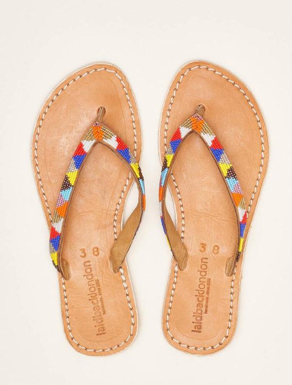 Laidbacklondon Seri Flat Light Brown Tribal