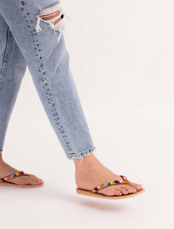 Laidbacklondon Seri Flat Light Brown Tribal