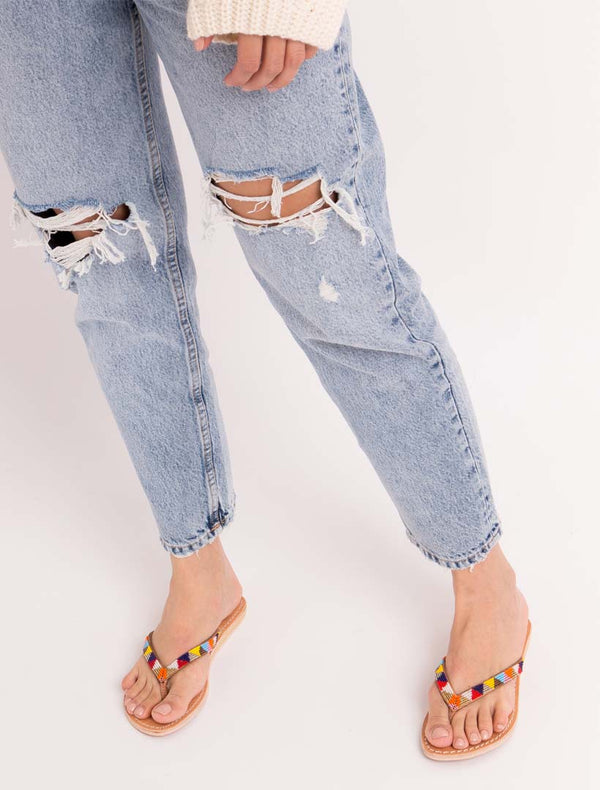 laidbacklondon Seri Flat Light Brown Tribal