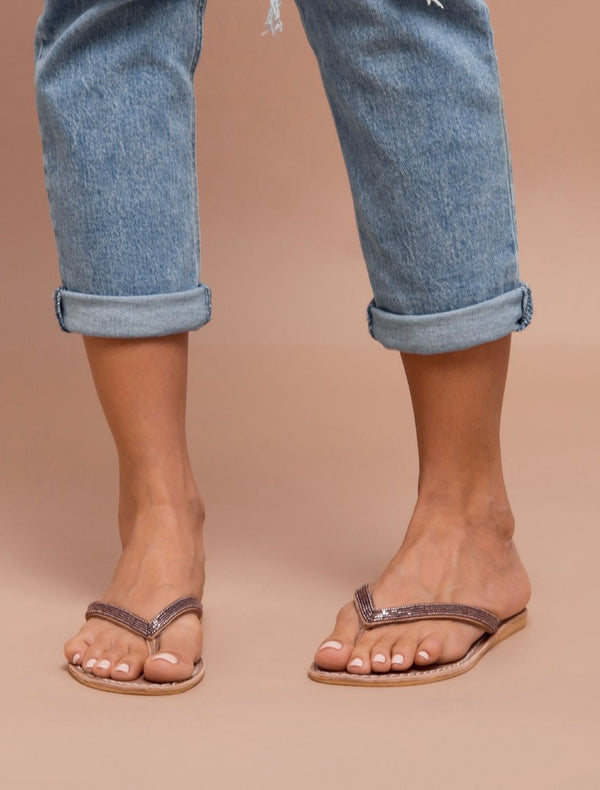 laidbacklondon Seri Flat Tan Silky Pink