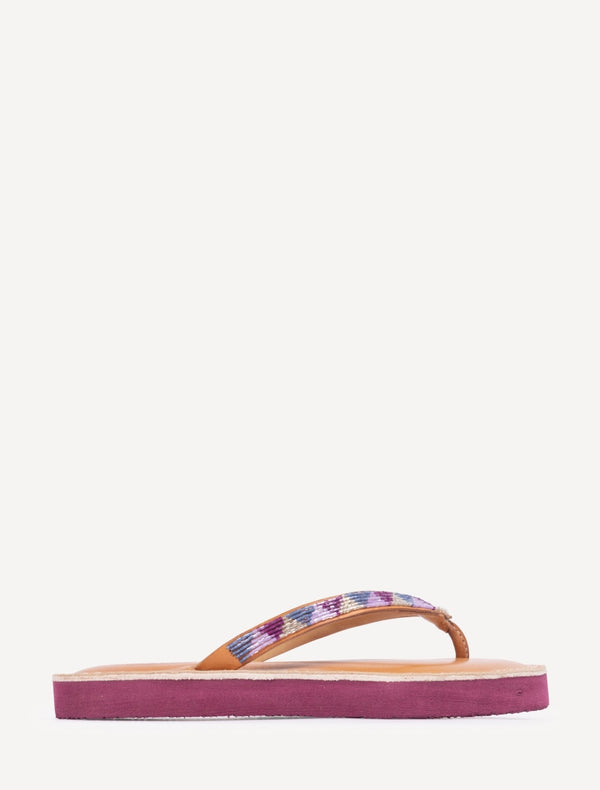 Laidbacklondon Seri SSR Leather Sandal Plum Mix