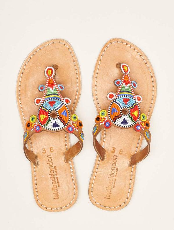 Laidbacklondon Simba Flat Light Brown Tribal