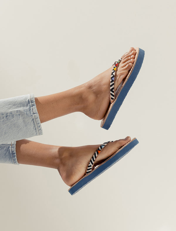 Laidbacklondon Seri SSB Light Brown Leather Black Tribal