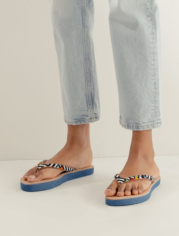 laidbacklondon Seri SSB Light Brown Leather Black Tribal