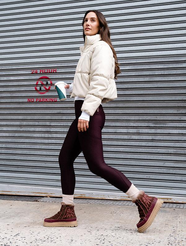 Laidbacklondon Setsu 4.0. Floral Ankle Boot Choc Suede Rosso