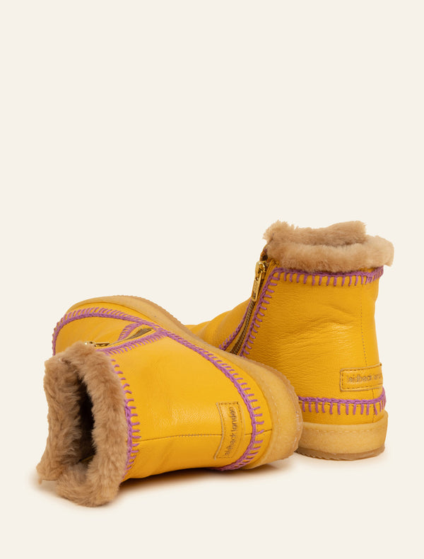 laidbacklondon Setsu Crochet Ankle Boot Mimosa Leather Purple