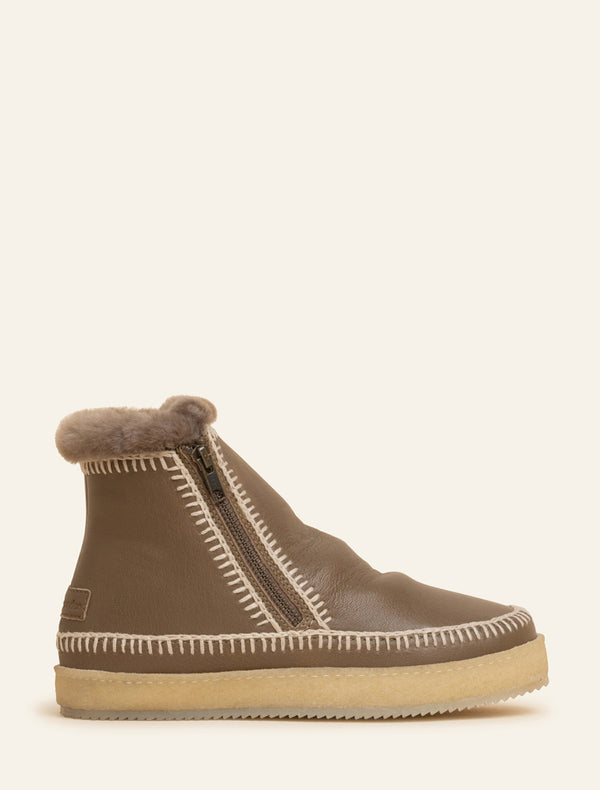 laidbacklondon Setsu Crochet Ankle Boot Otter Leather Natural