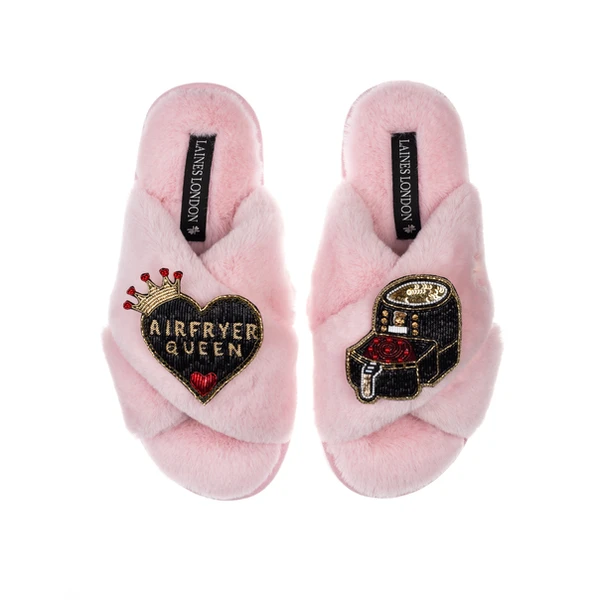 Laines London Classic Laines Slippers With Airfryer Queen Brooches