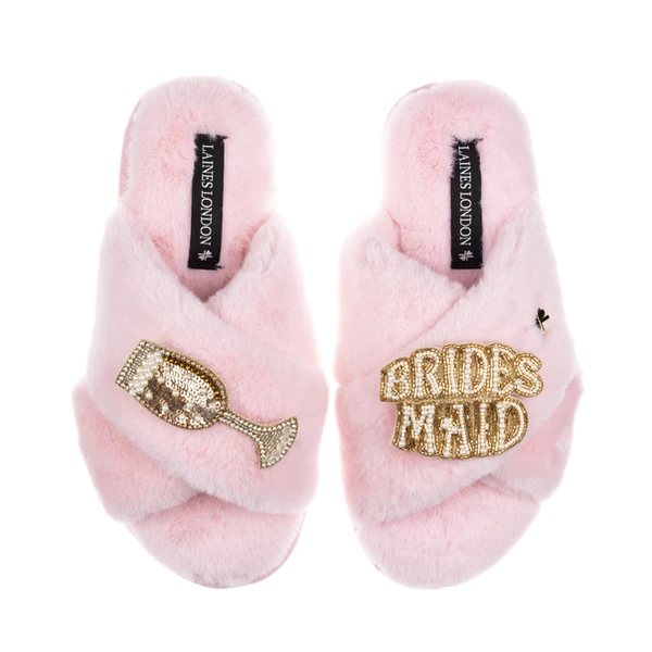 laines london Classic Laines Slippers With Bridesmaid Brooches
