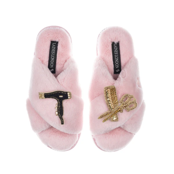 Laines London Classic Laines Slippers With Hairdresser Brooches