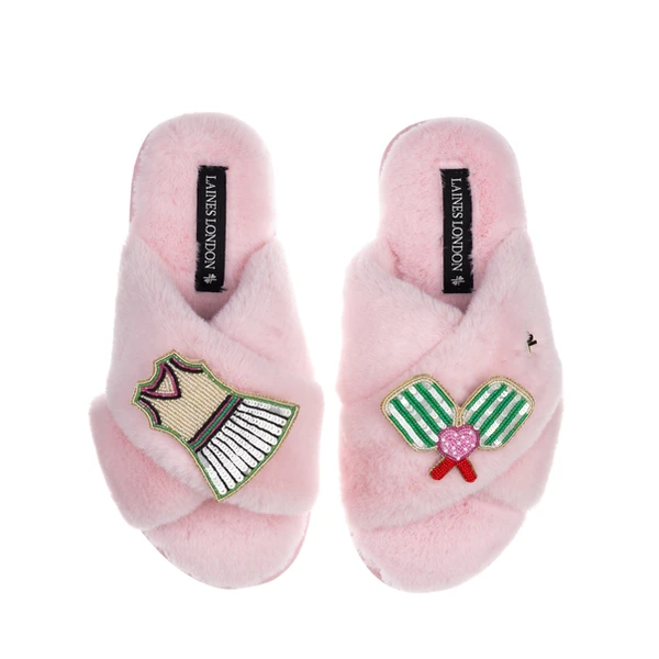 laines london Classic Laines Slippers With Pickleball Brooches