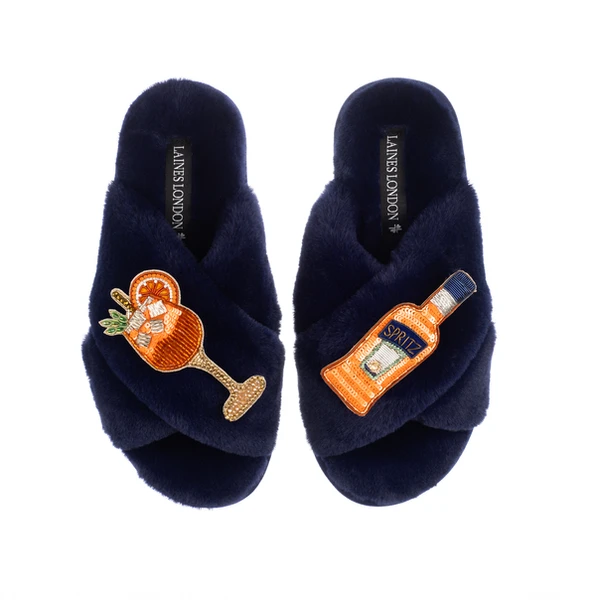 Laines London Classic Laines Slippers With Summer Spritz Brooches