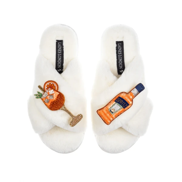 laines london Classic Laines Slippers With Summer Spritz Brooches