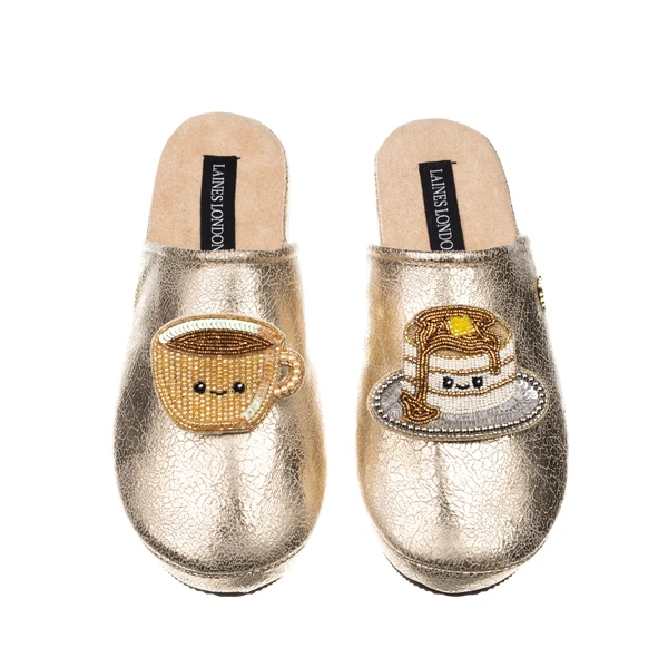 laines london Gold Softies With Laines Lovables Coffee & Pancakes Brooches