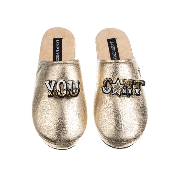 laines london Laines London Gold Softie Slippers With You C*nt Brooches