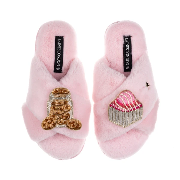 laines london Laines X Juliet Slippers With Cookie Jar & French Fancy Brooches