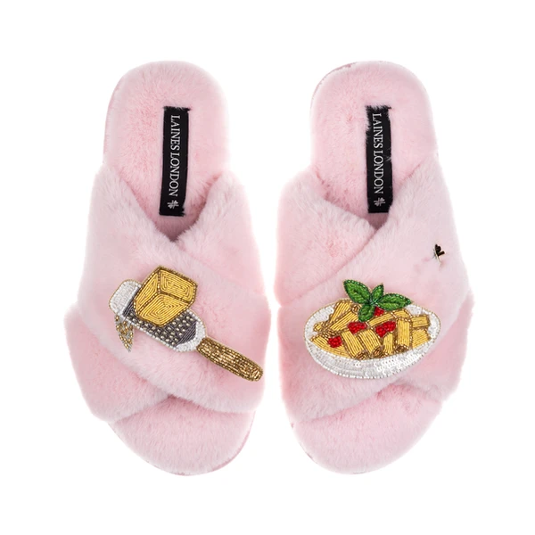 Laines London Laines X Juliet Slippers With Parmesan & Pasta Brooches