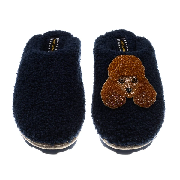 laines london Teddy Closed Toe Slippers With Tutu The Poodle Brooch