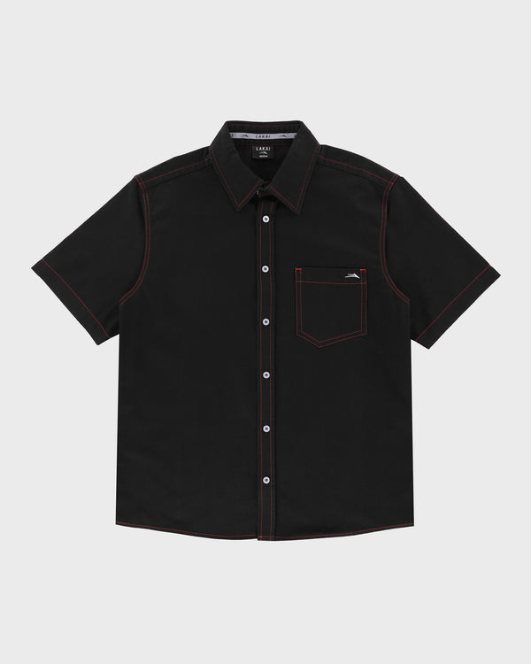 lakai Heavyweight Button Up Shirt BLACK